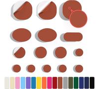 Tianyi-Lot De 45 Patchs De Réparation Autocollants Ronds Et Ovales En Nylon Pour Vêtements D`Extérieur, Doudounes, Tentes De Camping, Marron Clair (Café Claro)