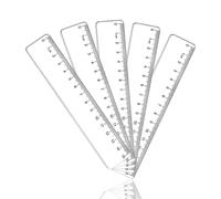 Tianyi-Lot De 5 Règles De 15 Cm - Règle Transparente Pour Élèves - En Plastique - Divisions Transparentes Et Claires - Petite Règle Flexible Et Incassable - Pour L'école, Le Bureau, La Maison