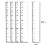 Tianyi-Lot De 5 Règles Flexibles De 15 Cm - En Plastique Transparent - Graduation Claire - Flexible Et Incassable - Règle Droite Pour L'école, Le Bureau, La Maison - Échelle Centimétrique En Relief