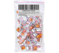 TIANYI-Lot de 50 bornes de connexion 2 fils avec levier 0,2-4 mm de petite forme transparente 221-412