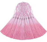 Tianyi-Lot De 50 Mini Pompons En Soie Pour Loisirs Créatifs, Marque-Pages, Fabrication De Bijoux Mignons Avec Perles En Résine, Boucles D'oreilles Pour Fille, Porte-Clés, Remise De Diplôme, Petite Cl