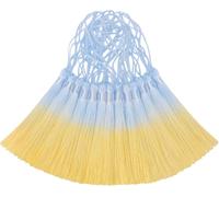 Tianyi-Lot De 50 Mini Pompons En Soie Pour Loisirs Créatifs, Marque-Pages, Fabrication De Bijoux Mignons Avec Perles En Résine, Boucles D'oreilles Pour Fille, Porte-Clés, Remise De Diplôme, Petite Cl