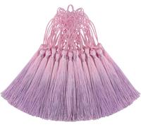 Tianyi-Lot De 50 Mini Pompons En Soie Pour Loisirs Créatifs, Marque-Pages, Fabrication De Bijoux Mignons En Résine, Boucles D'oreilles Pour Fille, Porte-Clés, Remise De Diplôme, Petite Clé, Long Ruba