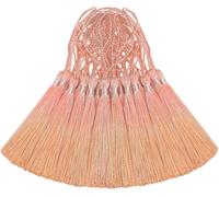 Tianyi-Lot De 50 Mini Pompons En Soie Pour Loisirs Créatifs, Marque-Pages, Fabrication De Bijoux Mignons Avec Perles En Résine, Boucles D'oreilles Pour Fille, Porte-Clés, Remise De Diplôme, Petite Cl