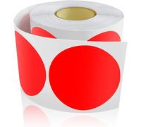 Tianyi-Lot De 500 Autocollants Ronds De 50 Mm Avec Codage Couleur Cercle, Rouge