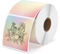 Tianyi-Lot De 500 Étiquettes Autocollantes Thermiques Rectangulaires De 50 Mm - Couleur Arc-En-Ciel - Autocollants Thermiques Multi-Usages Pour Entreprises, Bricolage Et Design De Logo