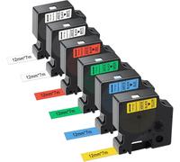 TIANYI-Lot de 6 Compatible avec Dymo D1 Ruban 12mm x 7m Compatible avec Dymo Labelmanager PNP/160/210D/280/350/420P/450D/500TS