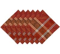 Tianyi-Lot De 6 Décorations De Table D'automne En Coton Damassé, Bordeaux, Botanique, 50,8 X 50,8 Cm