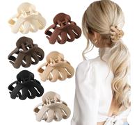 Tianyi-Lot De 6 Pinces À Cheveux Pieuvre, Pinces À Griffes Antidérapantes, Barettes Cheveux Octopus Hair Claw Clips Forte Grip, Pour Femmes Filles, Cheveux Épais Et Fins (6pcs Pieuvre)