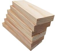 Tianyi-Lot De 6 Planches De Bois Vierges Rectangulaires En Bois Brut Pour Sculpter, Peindre Et Brûler 25 X 8 X 2,5 Cm