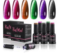Tianyi-Lot De 6 Vernis À Ongles Gel 24d ?il De Chat - Kit De Vernis À Ongles Magnétique Amélioré Avec Aimant - Pour Salon De Manucure Et Nail Art À La Maison - Règne Lumineux