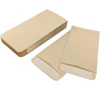 Tianyi-Lot De 60 Enveloppes Autocollantes En Papier Kraft Marron - 9 X 16,5 Cm - Mini Sacs En Papier Kraft Pour Cadeaux D'invités, Noix, Bijoux, Graines, Bonbons, Pièces De Monnaie