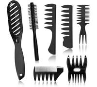 Tianyi-Lot De 7 Peignes Pour Homme, Grosse Brosse À Cheveux Pour Homme, Peigne De Coiffage Aéré, Peigne Antistatique, Peigne À Cheveux Professionnel Pour Boucler Les Cheveux, Pour Sécher, Lisser, Dém