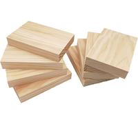 Tianyi-Lot De 8 Blocs De Bois Brut Rectangulaires Pour Travaux Manuels, 15 X 10 X 2,5 Cm, Blocs De Bois Vierges Pour Sculpter, Peindre Et Brûler