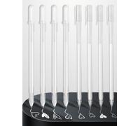 Tianyi-Lot De 8 Stylos Gel Blancs - 4 X 0,6 Mm + 4 X 0,8 Mm - Résistants À L'eau - Pour Papier Noir - Pour Dessin, Peinture Et Croquis - Idéal Pour Les Artistes, Bullet Journal, Livres D'or Et Bricol