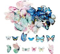 Tianyi-Lot De 80 Autocollants Papillons Multicolores Pour Décoration De Tasse, Scrapbooking, Carnet, Lettres, Mur, Fenêtre