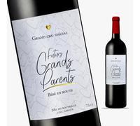 Tianyi-Lot X 4 Etiquettes Bouteille De Vin D'annonce De Grossesse - Futurs Grands-Parents - Grand Cru Spécial - Annonce Future Naissance Pour Papy - Mamie - Grand-Père - Grand-Mère