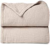 Tianyi-Lulu Moon Couverture En Mousseline Bébé - Couverture Respirante Bébé Nouveau-Né, Couverture Rampante Douce, Couvertures En Mousseline Pour Tout-Petits Filles Garçons 120x120cm (Blanc Ivoire)