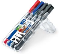 Tianyi-Lumocolor Boîte De 4 Stylos Permanents À Double Extrémité Avec Pointes Et Couleurs Assorties, 348 Swp4