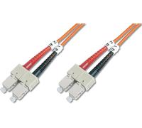 TIANYI-LWL câble patch OM2 - 3 m SC vers SC câble fibre optique - LSZH - Duplex Multimode 50/125µ - 10 GBit/s - Orange