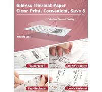 TIANYI-M110/M120/M200/M220/M221 Thermal Label, self-Adhesive Label, Compatible with Label Printer, Suitable for Office, Home, School, mark, date. Labels/roll (White Label)