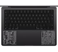 TIANYI-Mac OS + Word & Excel Raccourcis Autocollants Autocollants de Référence Rapide pour Clavier MacBook (Transparent/Blanc)