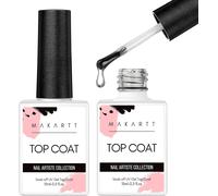 Tianyi-Makartt Top Coat Gel 2 * 10ml,Vernis À Ongles Uv Nail Foil Pas Besoin D'essuyer La Couche De Finition, Séchage Rapide, Peut Durer Jusqu'à 21 Jours