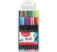 Tianyi-Maped 49297 Feutre Coloriage Graph'p Eps Écriture Fine Point 0.4mm Diamètre Triangulaire Pochettes Lot De 20 Assorties