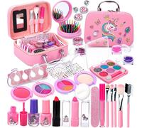TIANYI-Maquillage Jouet 30pcs Jouet de Maquillage Lavable et Non Toxique, Maquillage Enfant Fille , Valise Beauté, Cadeau de Noël Anniversaire pour Fille 3 4 5 6 7 8 Ans