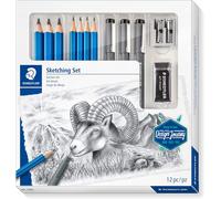 Tianyi-Mars Lumograph, Coffret Dessin Graphite Pour Beaux-Arts, Inclus Crayons À Papier, Feutres De Dessin, Gomme Et Taille-Crayon, 61 100