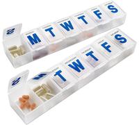 Tianyi-Medca Pilulier Semainier, Planificateur De Pilule 7 Jours Très Grand, 2 Packs