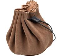 TIANYI-Medieval Belt Pouch Bag Renaissance Suede Leather Cosplay Costume Versatile Coin Dice Holder for LARP, Renaissance Faires, Cosplay, and Medieval Reenactments - 3.5 inch