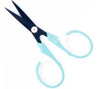 TIANYI-- Mini ciseaux de précision en acier inoxydable - Poignée ergonomique Convient aux gauchers et aux droitiers Capuchon de sécurité inclus - Taille 11,4 x 6,5 cm - Turquoise et blanc