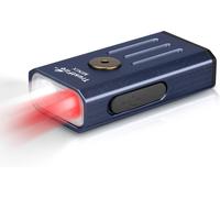 Tianyi-Mini Lampe De Poche Porte-Clés 2 En 1 - Lampe De Poche Rouge - 5 Modes D'éclairage - Petite Lampe De Poche Pour Camping, Randonnée, Vision Nocturne, Pêche De Nuit, Urgence - Bleu Foncé