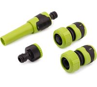 TIANYI-Mivos Équipement de Base avec Pièces de Raccordement pour Tuyau de 3/4" (20 mm) - 4 Pièces - Kit d'Irrigation avec Buse de Pulvérisation - 2 x Raccord de Tuyau - Kit de Démarrage pour Arrosage