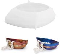 Tianyi-Moule En Silicone Pour Bateau - Petit Moule En Résine - Moule En Silicone - Plateau Diy - Bougeoir - Plateau À Fruits - Résine Époxy - Moule À Bijoux - Assiettes - Moule À Bougie - Moule À Bri