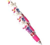 Tianyi-Mrp0001 Mini Stylo À Bille 4 Couleurs, Mini Magic Rainbow, 2,3 X 10 Cm, Encre 4 Couleurs, Vert, Bleu, Violet, Rose, Pointe 1 Mm, Poignée Ergonomique En Silicone (Lot De 3)