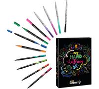 Tianyi-My Hand Lettering Kit - Stylos Feutres Intensity (X20 / 0,4 Mm)/Medium (X12 / 0,7mm)/Dual Tip (X12 / Pointe Fine + Pinceau) Et Modèles De Calligraphie, Coffret Cadeau De 44