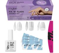 Tianyi-Mylee Fix N Flash Kit De 216 Capsules En Gel Souple, 3 Formes, 216 Pièces, Amande, Carré Et Cercueil, Comprend Gel, Lingettes De Préparation Et Lime À Ongles Demi-Lune, Couverture Complète, Ex