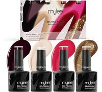 Tianyi-Mylee Set De Vernis À Ongles Semipermanent 4x10ml [Bollywood Brights] Uv/Led Nail Art Manucure Et Pédicure, Usage Professionnel Et Domestique [Unveiled Collection] - Durable Et Facile À Appliq