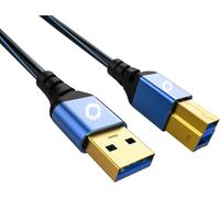 TIANYI-Oehlbach USB Plus B3 - USB 3.0 - Câble d'imprimante Audio Type A vers Type B - Gaine en PVC - OFC - Bleu/Noir - 50 cm