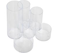 Tianyi-Organisateur De Bureau Tubo Ø15x12,5cm Pot A Crayon Avec 6 Compartiments De Diamètres Organisateur Pour Bureau, Cuisine, L'atelier Et Pour Des Articles Cosmétiques Transparent