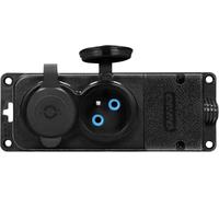 TIANYI-ORNO AE-13165 Multiprise Exterieur étanche Résistance à l'Humidité et Aux Chocs Séparateur Etanche Répartiteur IP44 16A 230V AC Caoutchouc Ignifuge (2 Prises)