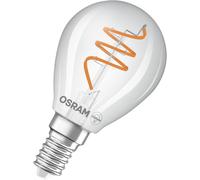 TIANYI-OSRAM Vintage 1906 Classic est une blanc chaud à intensité variaben forme de mini bouavec un filament en spirale. Il propose 4,6 W pour 470 lm,E14, verre transparent, diamètre 45 mm, 2700 K.