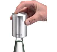 Tianyi-Ouvre-Bouteille Automatique, Pour Ouvrir Les Bouteilles À Bouchon Couronne, Aluminium Brossé, Push&pull, Argenté, 5,3 X 5,3 X 8 Cm