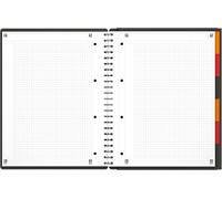 Tianyi-Oxford Cahier International Organiserbook A4+ Petits Carreaux 5mm 160 Pages Reliure Intégrale Couverture Polypro Gris