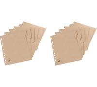 Tianyi-Oxford Intercalaire Neutre Touareg Format A4 Avec 6 Positions En Carte Beige Naturel (Lot De 2)