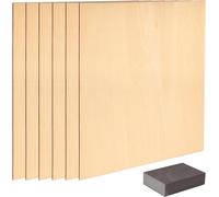Tianyi-Panneau Bois Contreplaqué 2mm - Lot 6x Planche Bois Brut 30 X 30 Cm Pour Découpe Gravure Laser Maquette Bricolage Coffrage - Feuille De Bois Planchette Pour Pyrographie