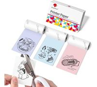 Tianyi-Papier D'impression Multicolore Pour M02, M02pro, T02, M02s, M02x, M02l, M03, M03as, M04s, M04as Mini Imprimante Thermique, Rose/Violet/Bleu, 53mm X 3.5m, 3 Rouleaux