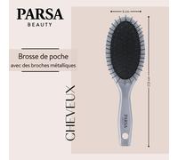 Tianyi-Parsa Beauty Brosse Cheveux Unicolor Mini ¿ Petite Brosse A Cheveux Avec Picots Métalliques ¿ Parfaite Pour Les Déplacements ¿ Brosse Compacte Pour Un Démêlage Et Un Coiffage En Douceur
